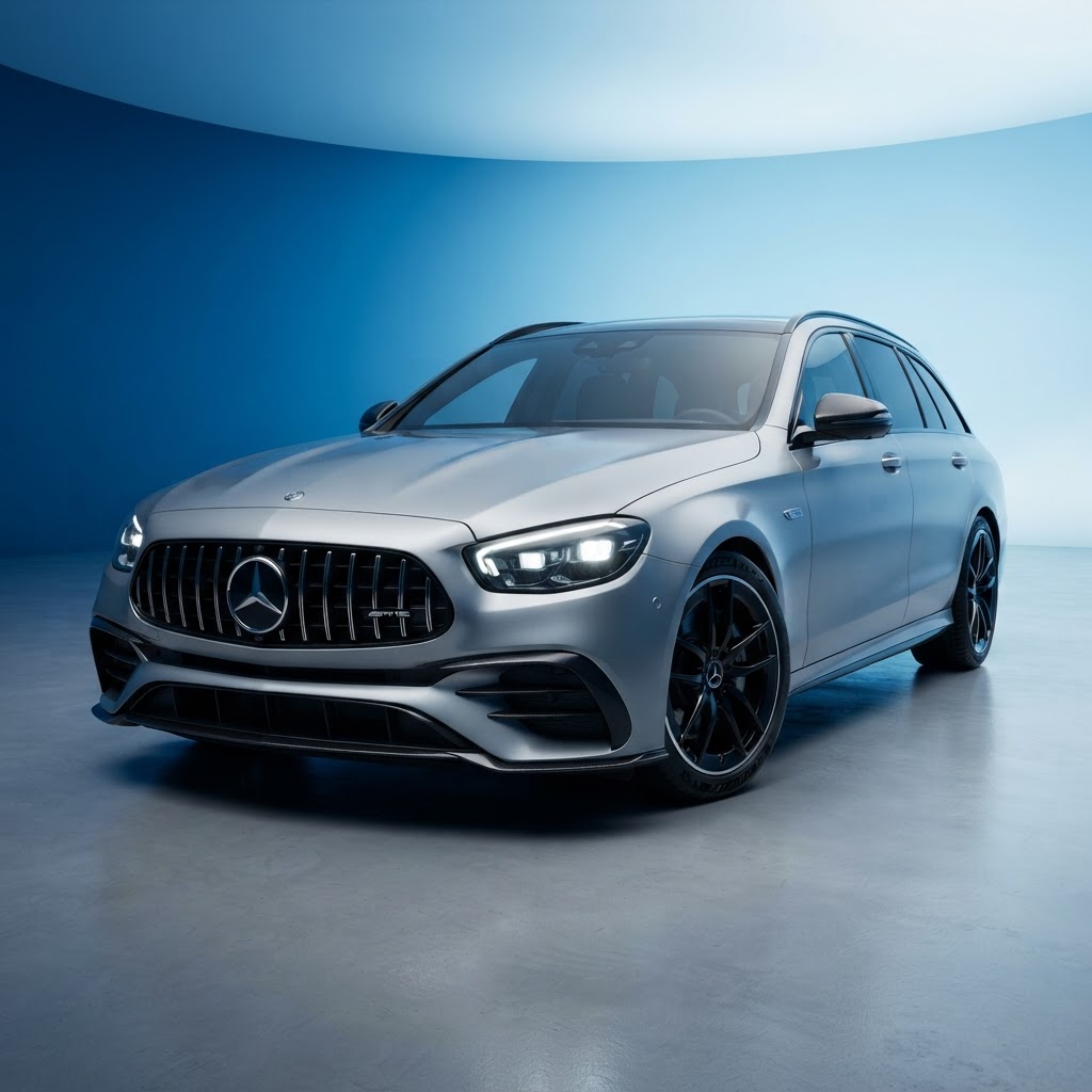 The Mercedes-AMG E53 Hybrid Wagon delivers supercar performance in a family-friendly package.