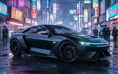 A night runner on rain-slicked Tokyo streets
