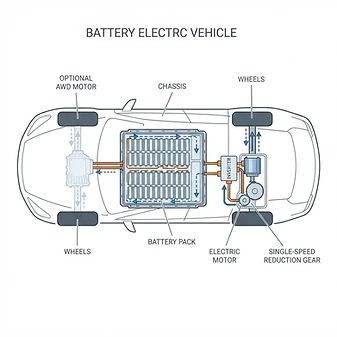Diagram of Electric Drive (Single-Speed)