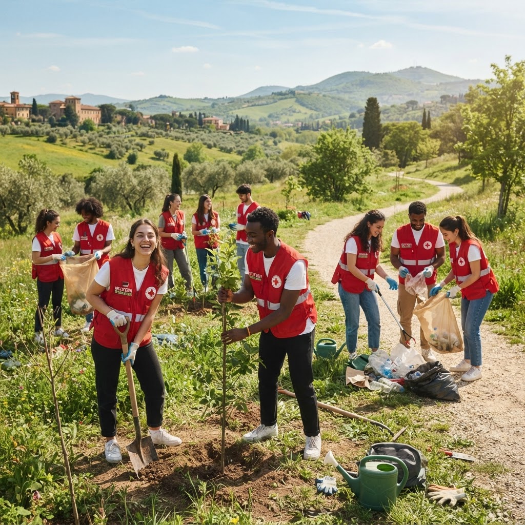 Giovani volontari della Croce Rossa