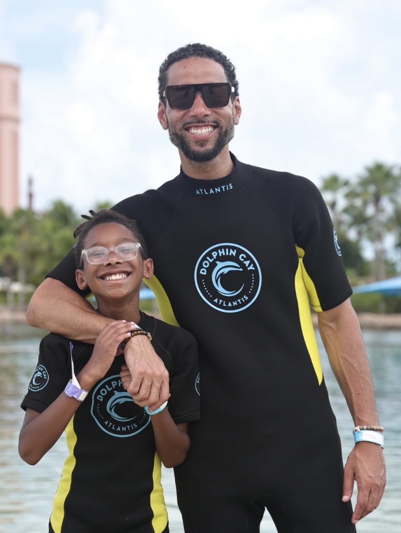 B. Ross Burley with his son Jackson.