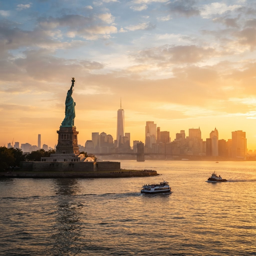 Lady Liberty at Sunrise