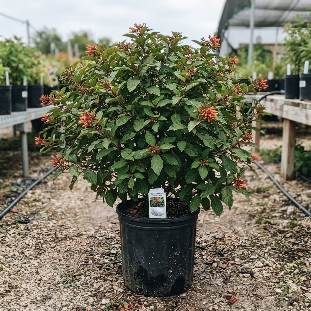 Hamelia patens "Dwarf Firebush"