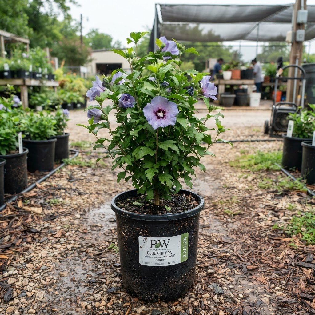 Hibiscus s. Blue Chiffon® PW® "Rose of Sharon"