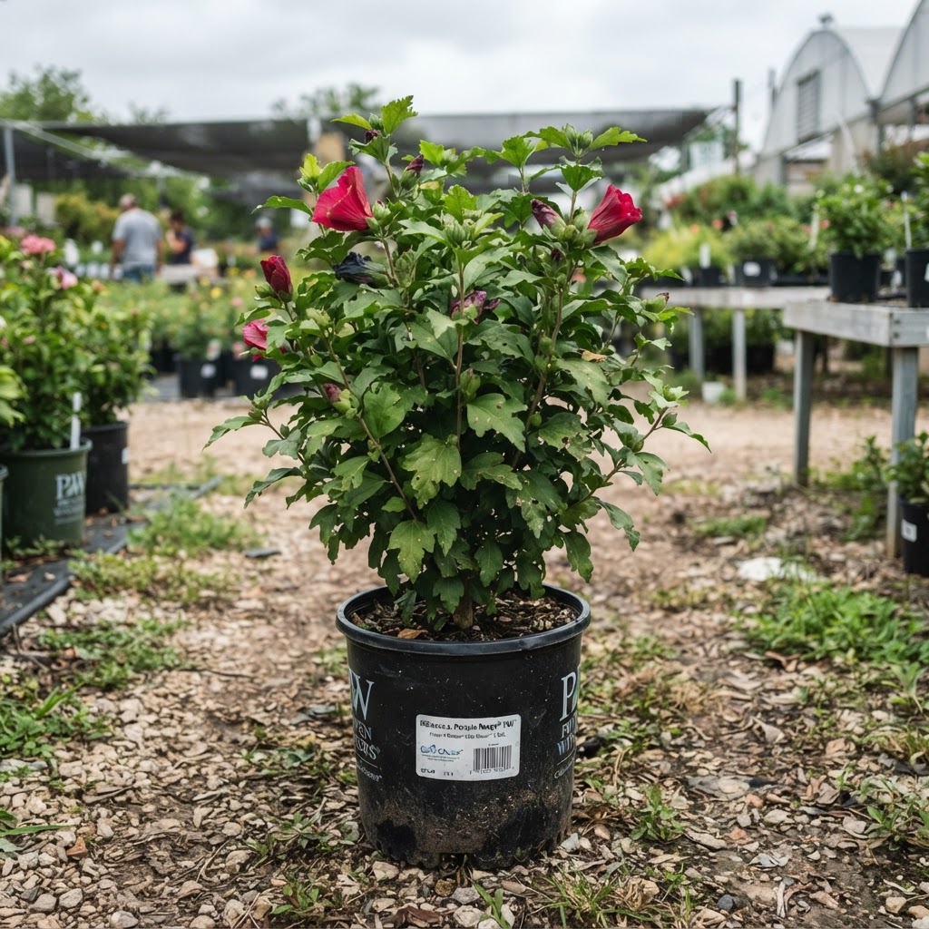Hibiscus s. Paraplu Rouge® PW® "Rose of Sharon"