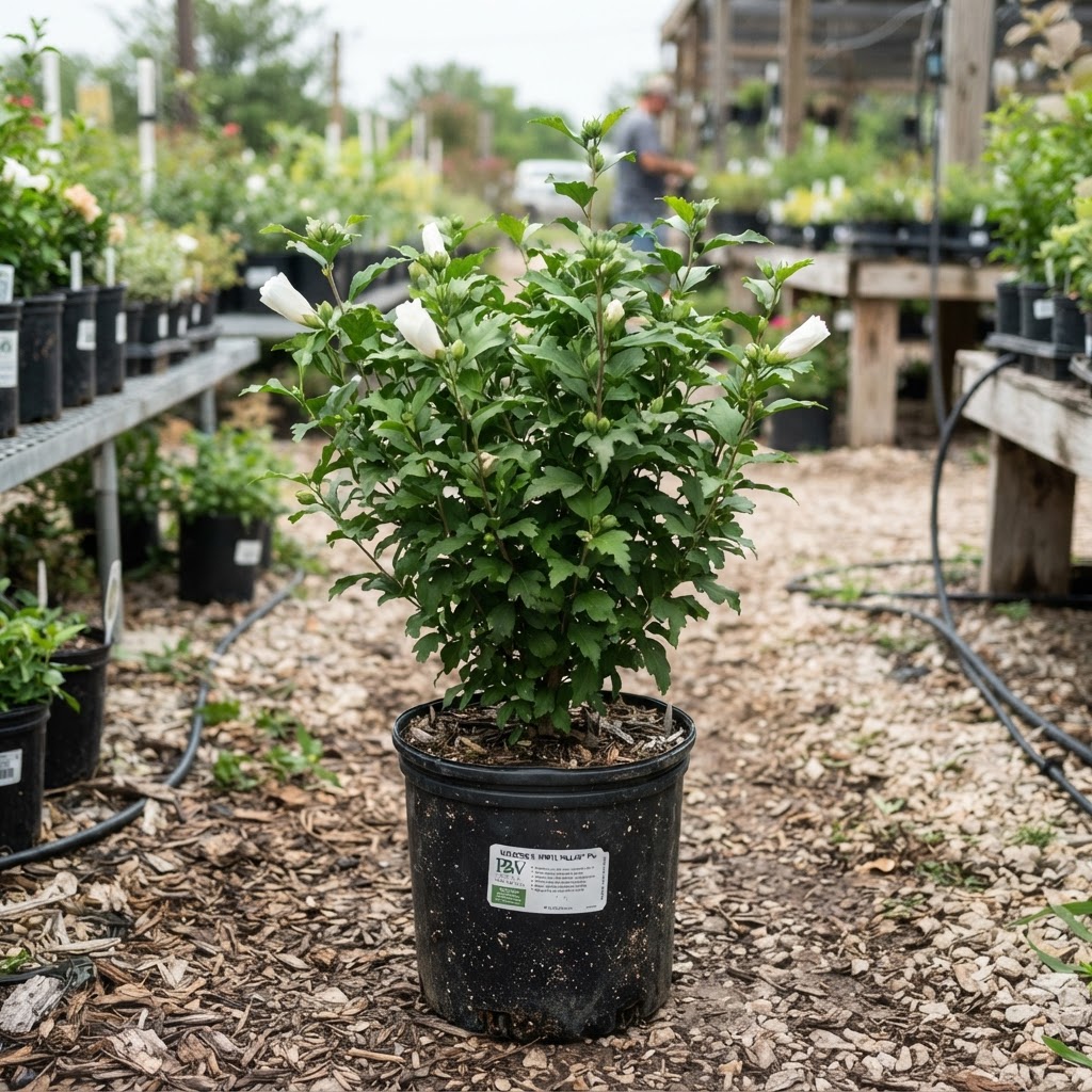 Hibiscus s. White Pillar® PW® "Rose of Sharon"