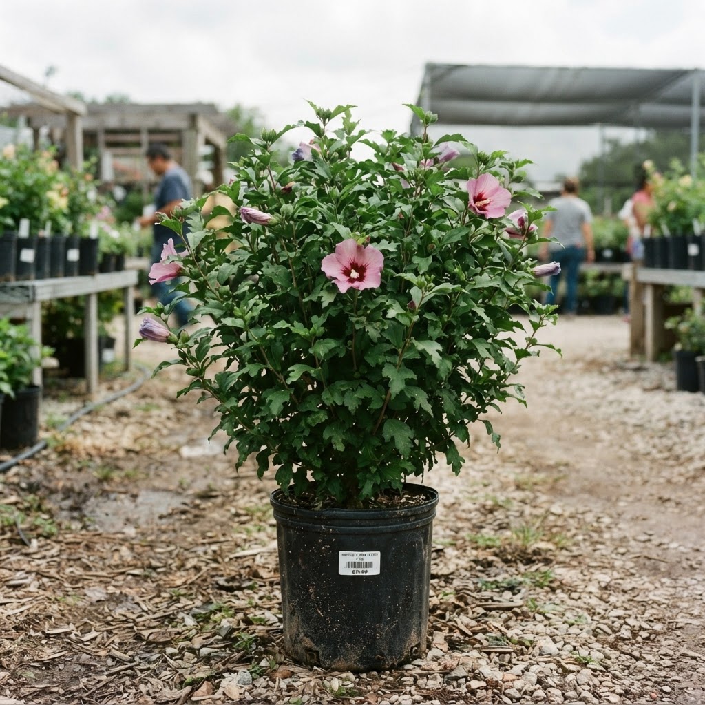 Hibiscus s.'Pink Wine Center'