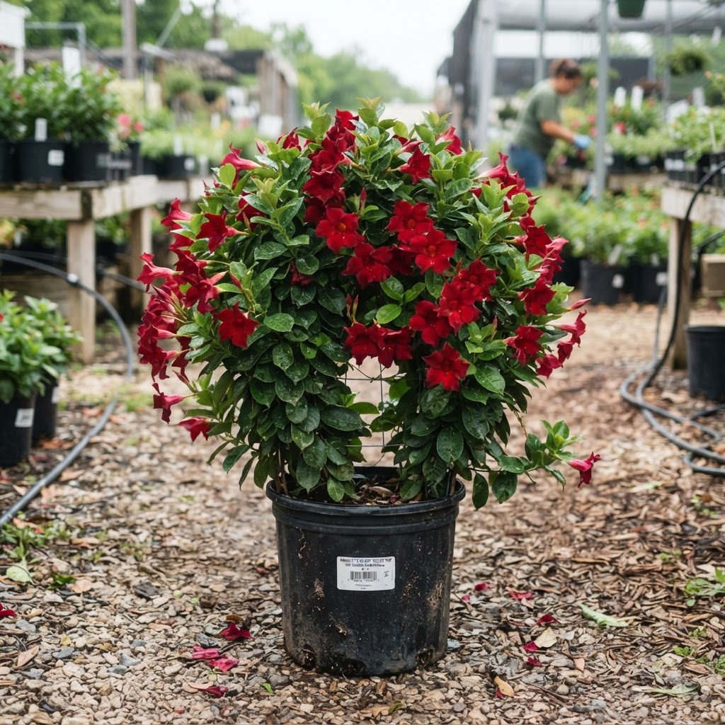 Dipladenia 'Madinia™ Elegant Velvet Red' for sale in Dallas–Fort Worth