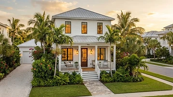 Florida coastal second home at golden hour — the kind of property homeowners search for home watch companies to protect