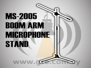 1x Full Size Adjustable Microphone Stand with Boom Arm