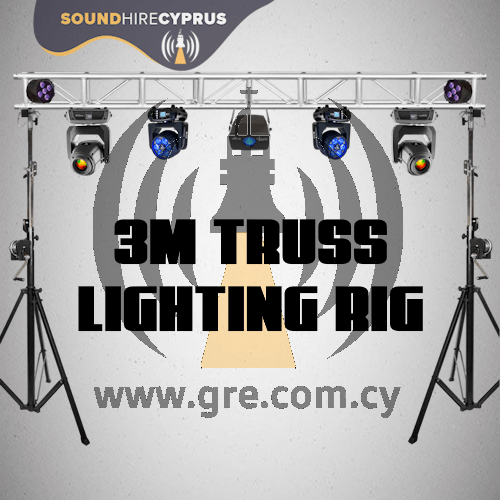 SHC - 3m Truss Lighting Rig (UV Pars, Moving Heads, Spots & Multi FX LED Lights)