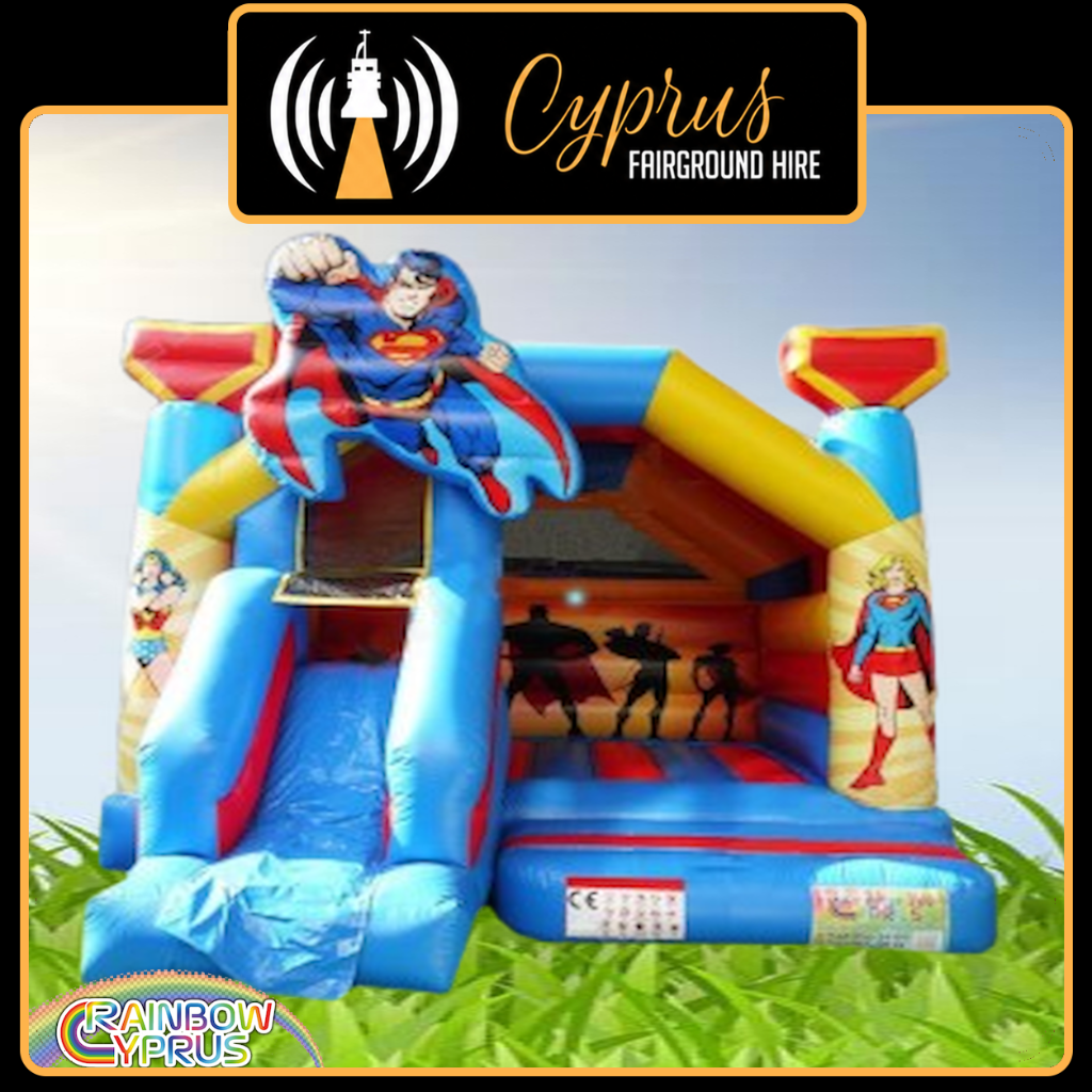 Superman & Superwoman Bouncy Castle