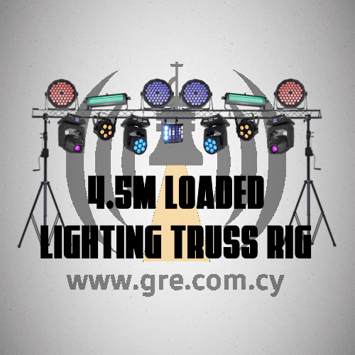 4.5m Fully Loaded Truss Lighting Rig (Pars, Moving Heads, Lasers & Multi FX LED Lights)