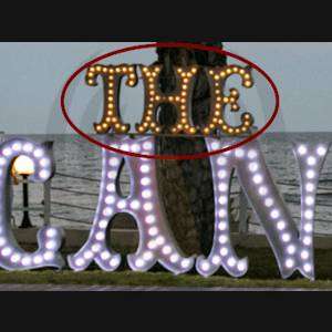 2ft Vintage Light-Up 'THE' Sign Topper (must be ordered with Vintage Light-Up Letters/Numbers Sign)