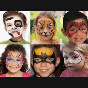 3x Professional Face Painters using Standard UK/CE Non-Toxic Snazaroo Paints & Glitters