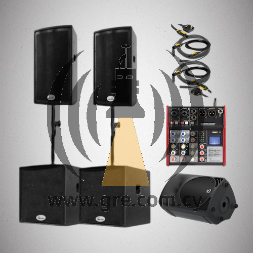 MKG 4KW RMS PA System, 4Ch, BT Mixer & Monitor