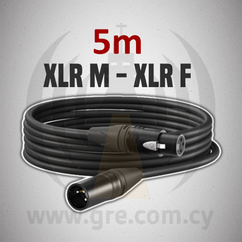 XLR Mono Cable M-F 5.0m Black