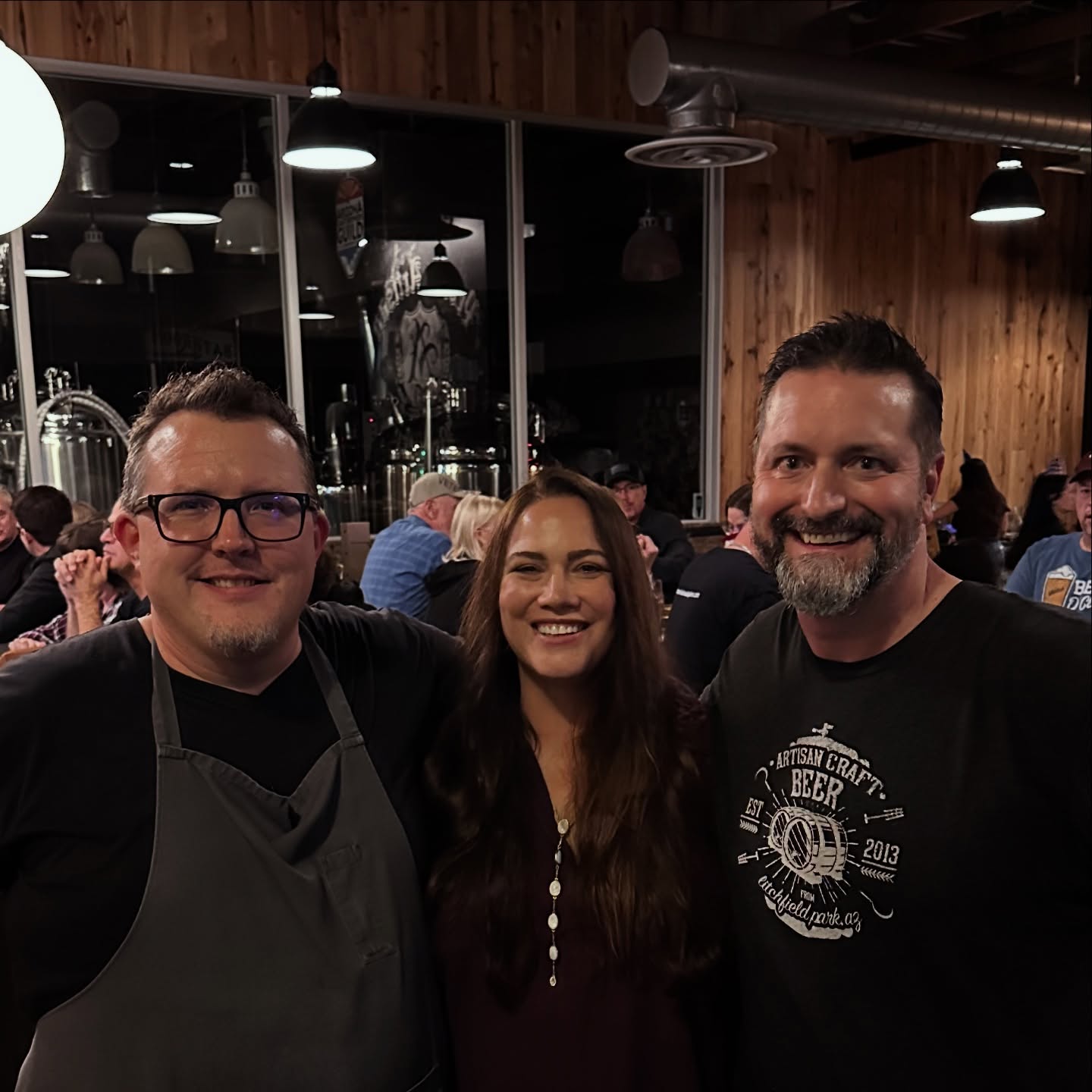 Matthew, Kristina and Chef Michael at Peoria Artisan Brewery