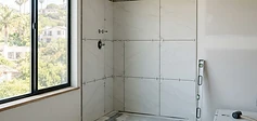Bathroom tile work in progress