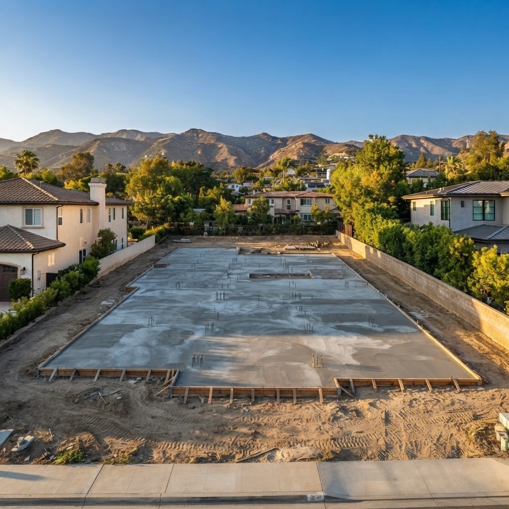 New Foundation: Engineered footings, rebar and anchor bolts, inspected and poured. Hillside, slab or raised, we build the base everything else sits on.