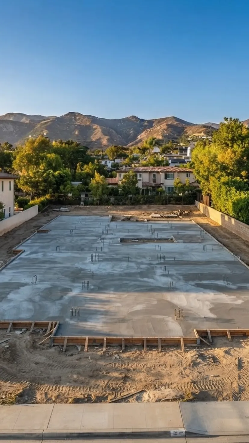New Foundation: Engineered footings, rebar and anchor bolts, inspected and poured. Hillside, slab or raised, we build the base everything else sits on.