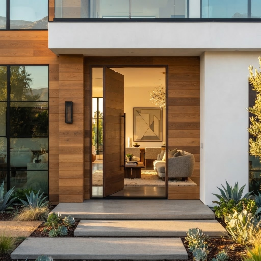 Step Inside: From the curb to the front door. Every detail you touch daily, the hardware, the threshold, the light, is planned before we build.