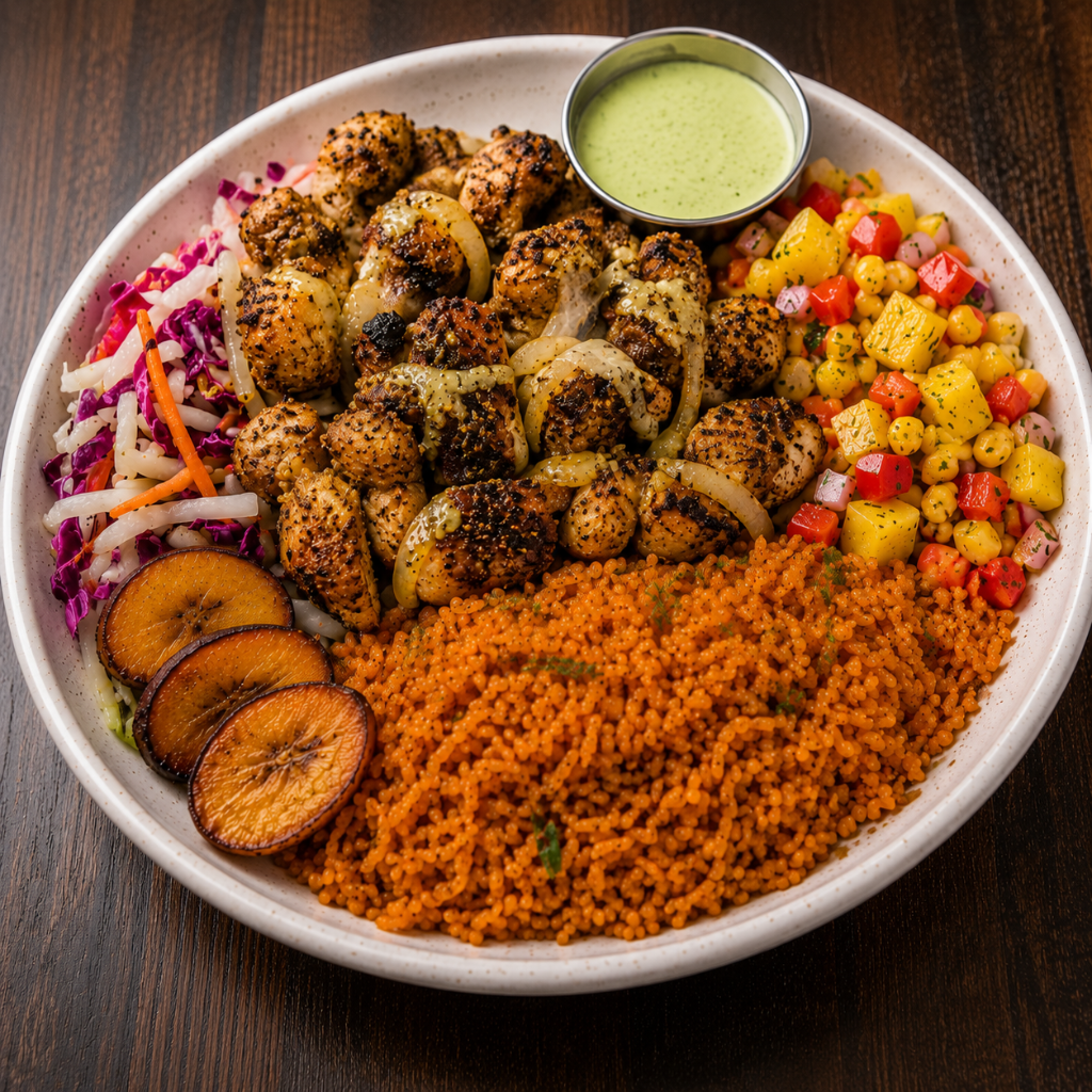 Kingston Jerk Chicken Coconut Jollof Bowl