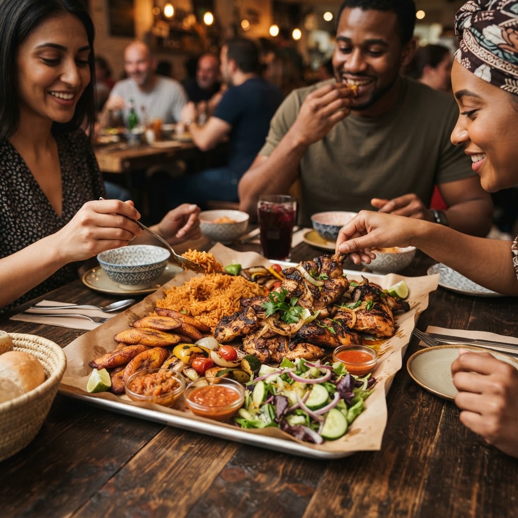 Senegalese Woodfire Dibi family platter