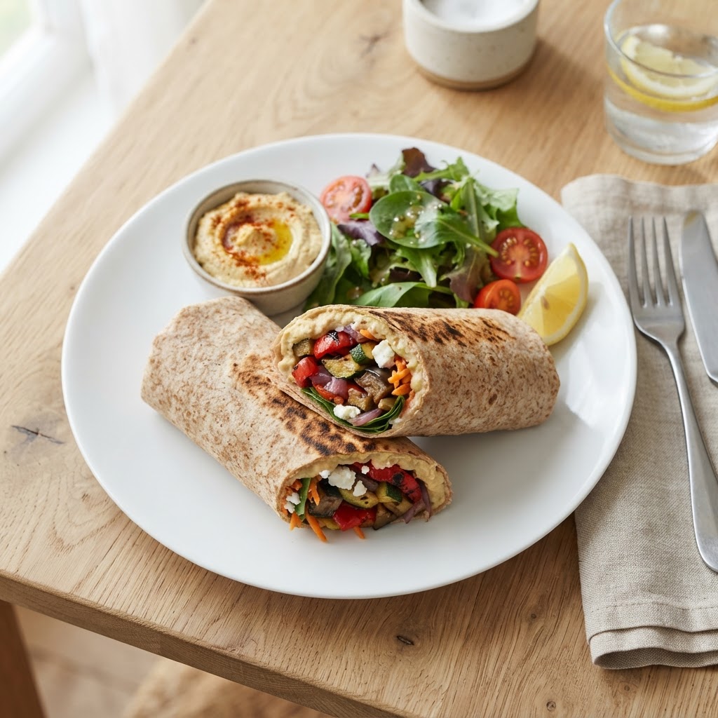 Grilled Veggie & Hummus Wrap
