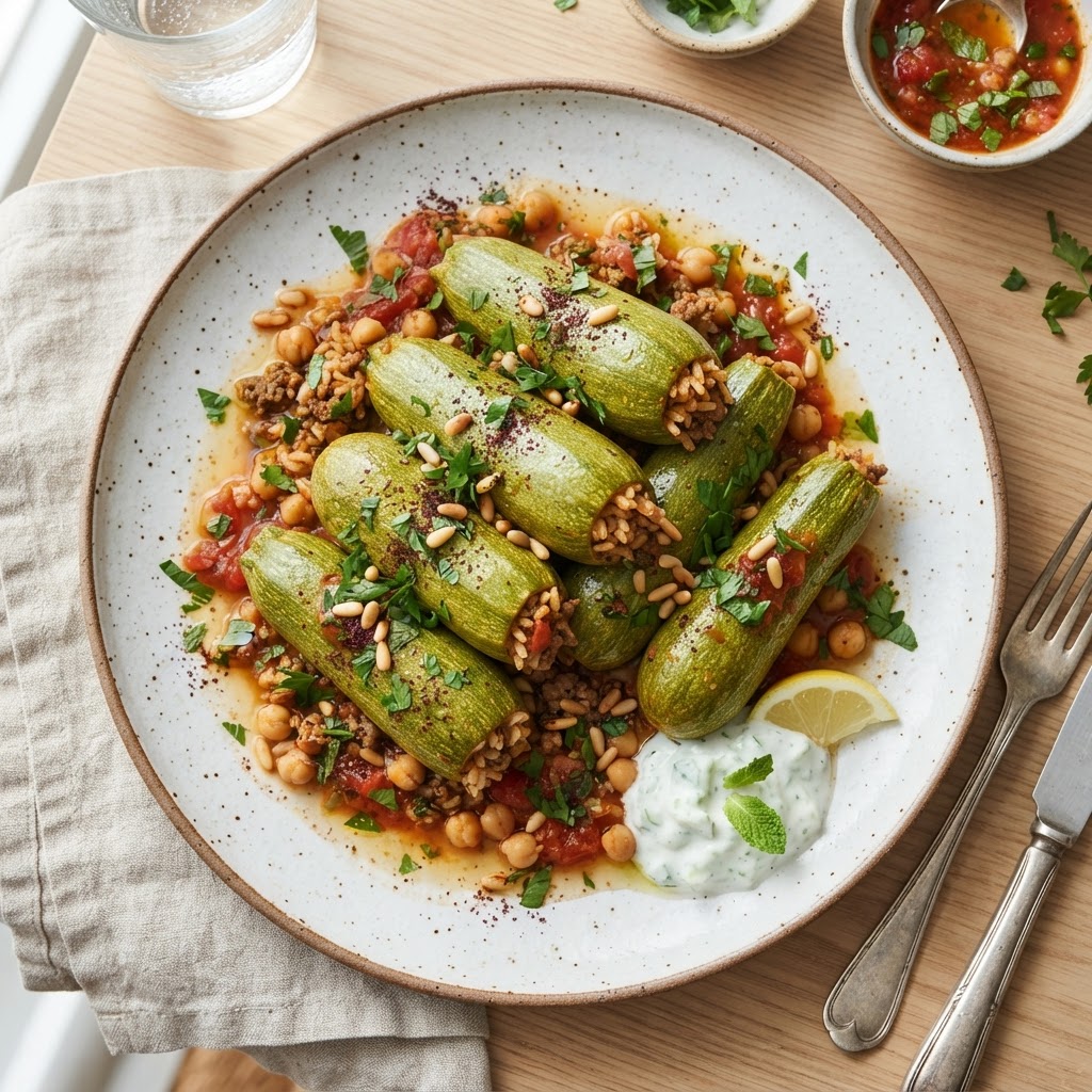 Stuffed Zucchini (Mehshi)