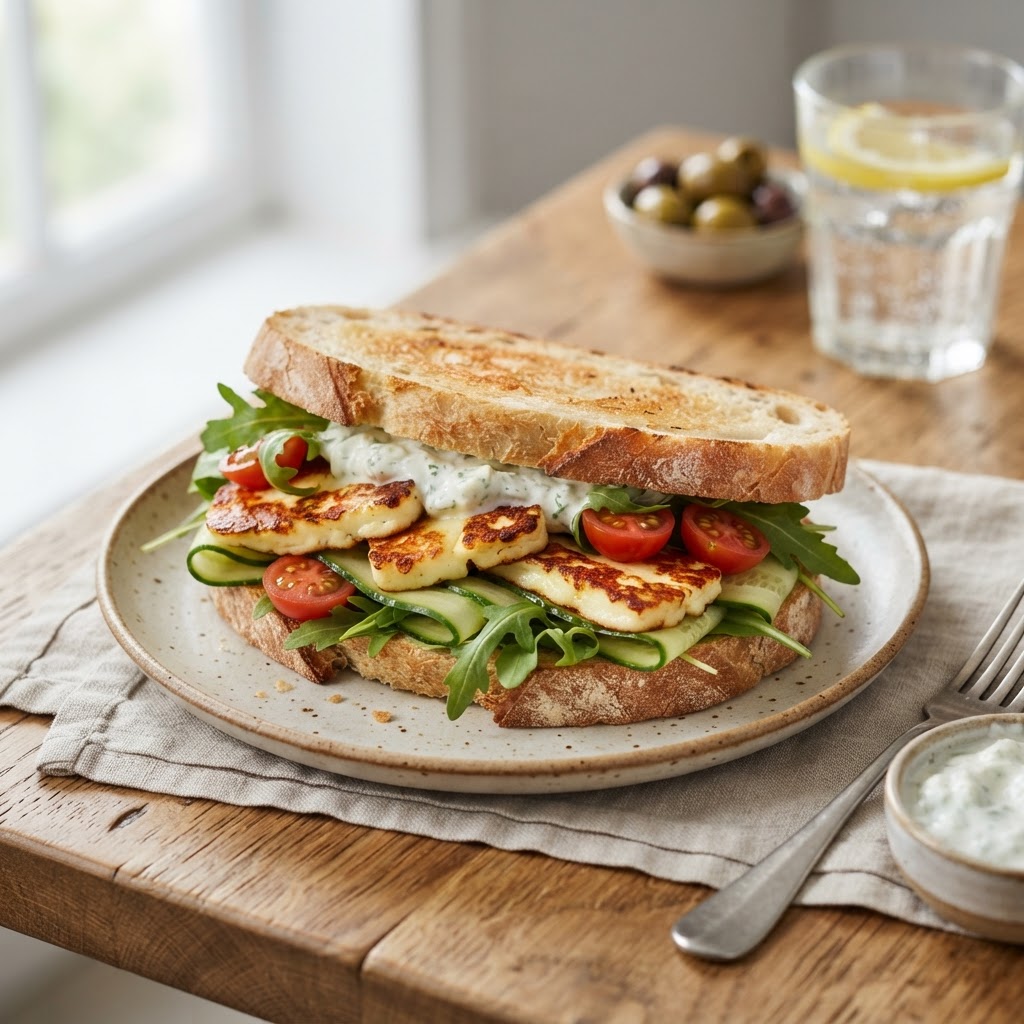 HALLOUMI SANDWICH W CUCUMBER
