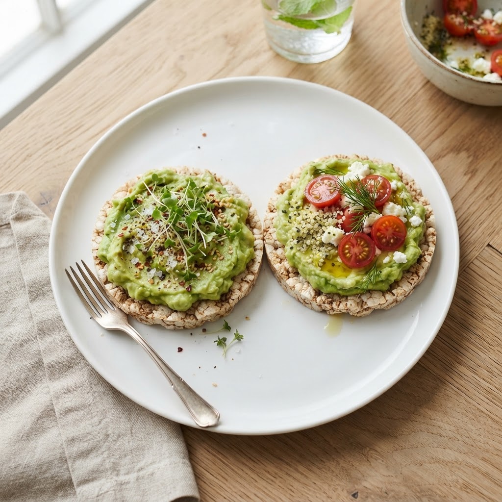 Rice Cake with Avocado