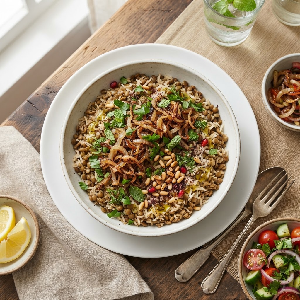 Lentil Salad (Mujadara Bowl)