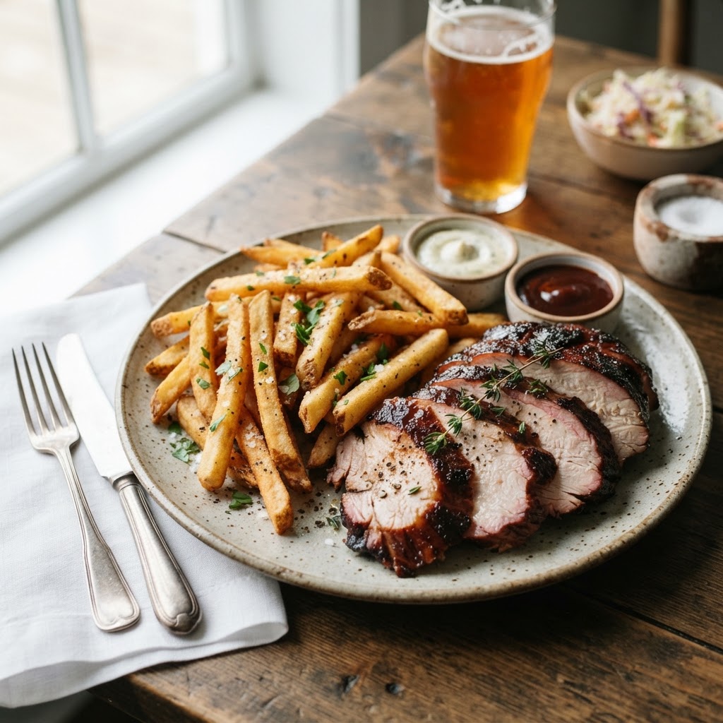 SMOKED TURKY W FRENCH FRIES