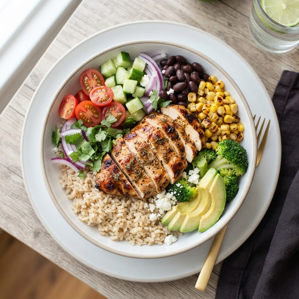 Brown Rice Chicken Bowl