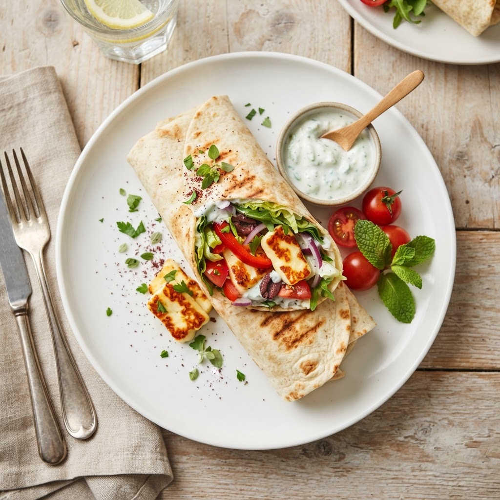 Grilled Halloumi Wrap