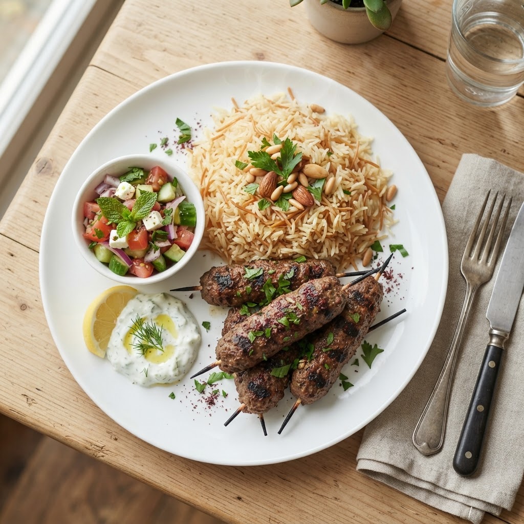 Beef Kofta with Vermicelli Rice