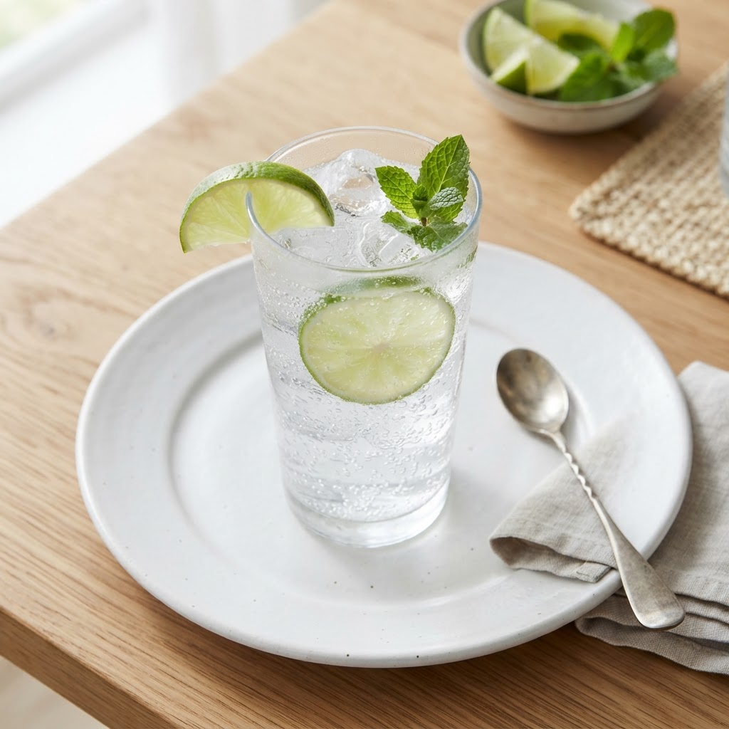 Sparkling Water with Lime