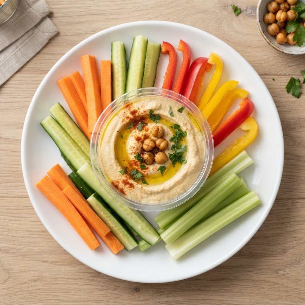 Hummus Cup with Veggie Sticks