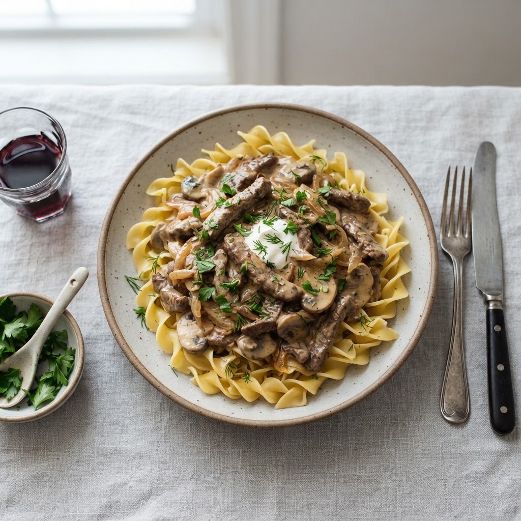 BEEF STROGANOF