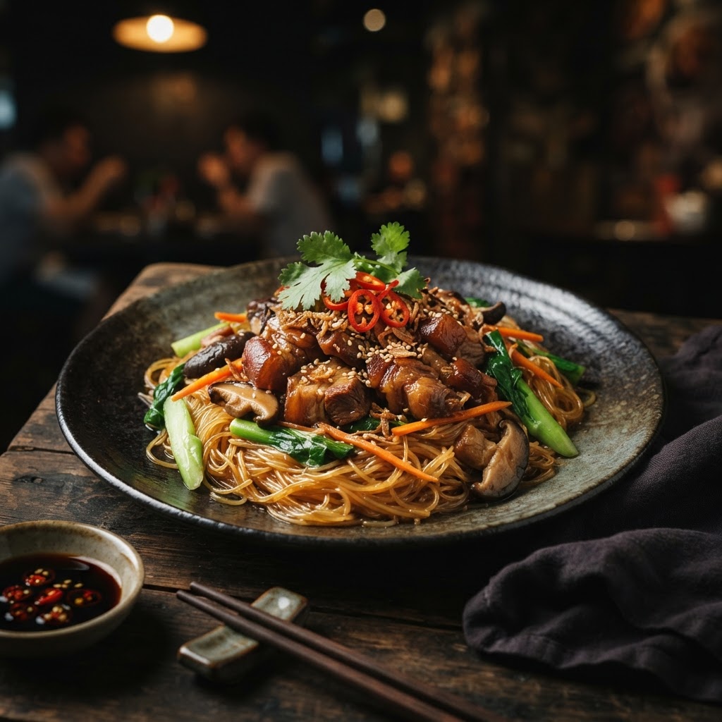 Famous Pork Leg with Mushroom Bee Hoon