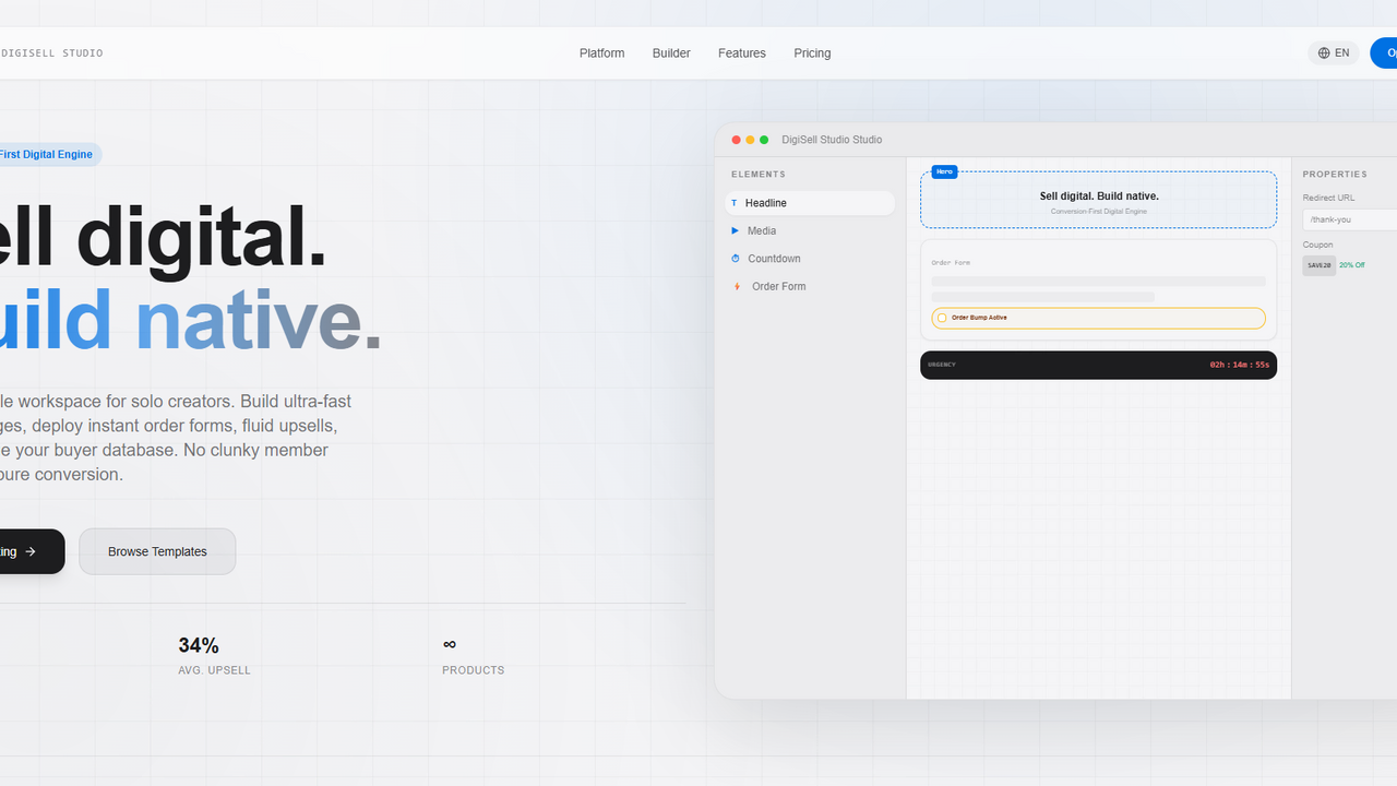 Digital Product Store template preview