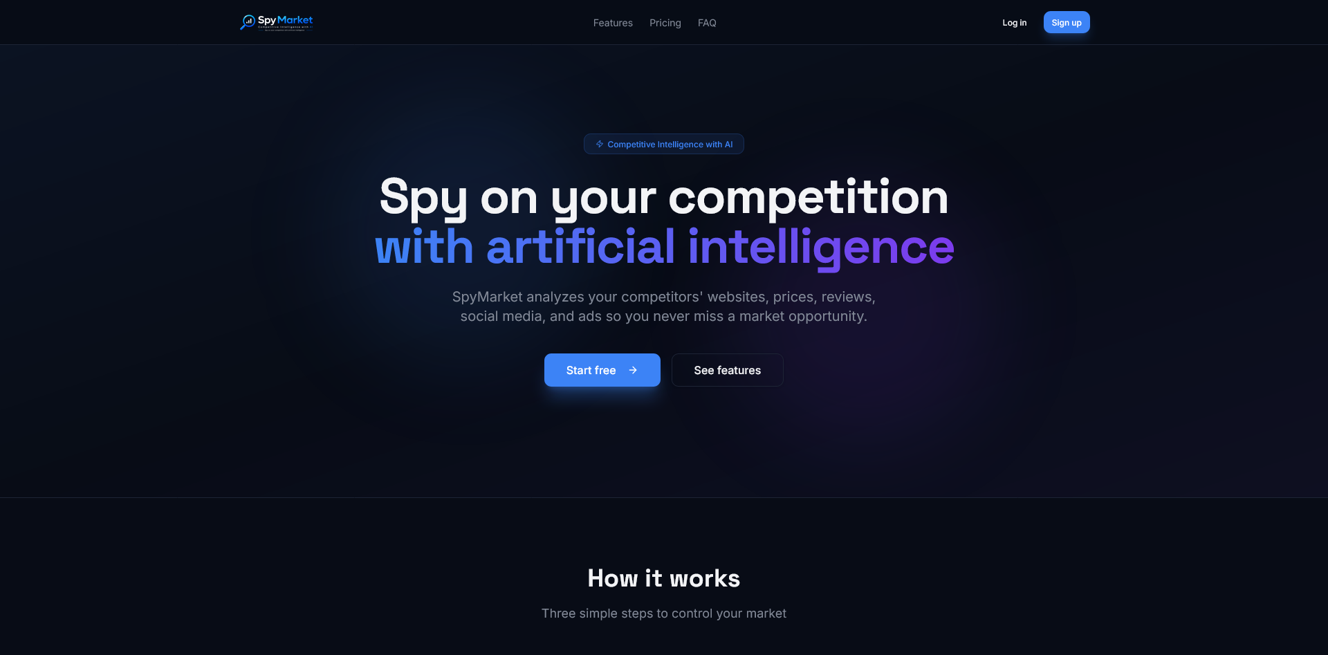 SpyMarketApp template preview