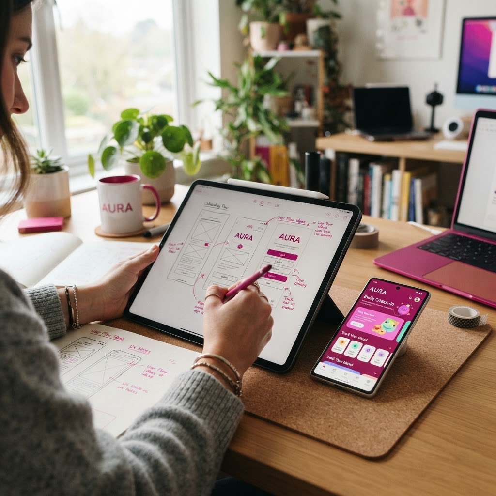Creare un'app mobile professionale: wireframe su tablet e prototipo su smartphone