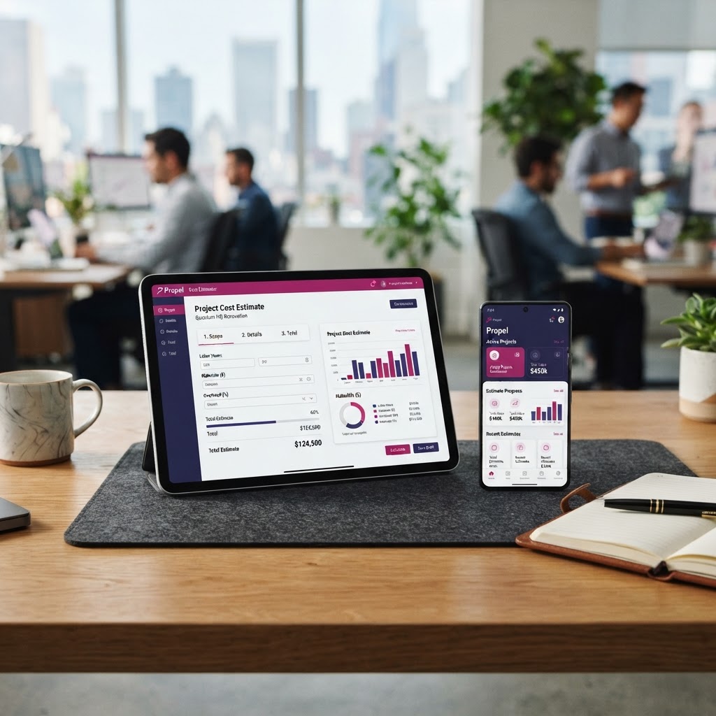 Costo sviluppo app aziendale: smartphone e tablet con interfaccia mobile professionale