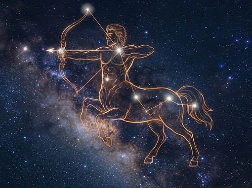 Sagittarius — The Archer traced over the stars