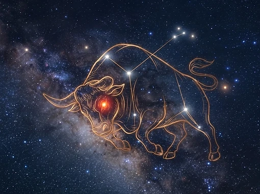 Taurus — The Bull traced over the stars