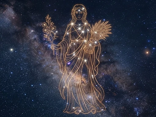 Virgo — The Virgin traced over the stars