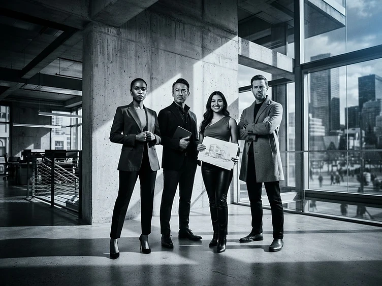 DWORKS creative team in modern office