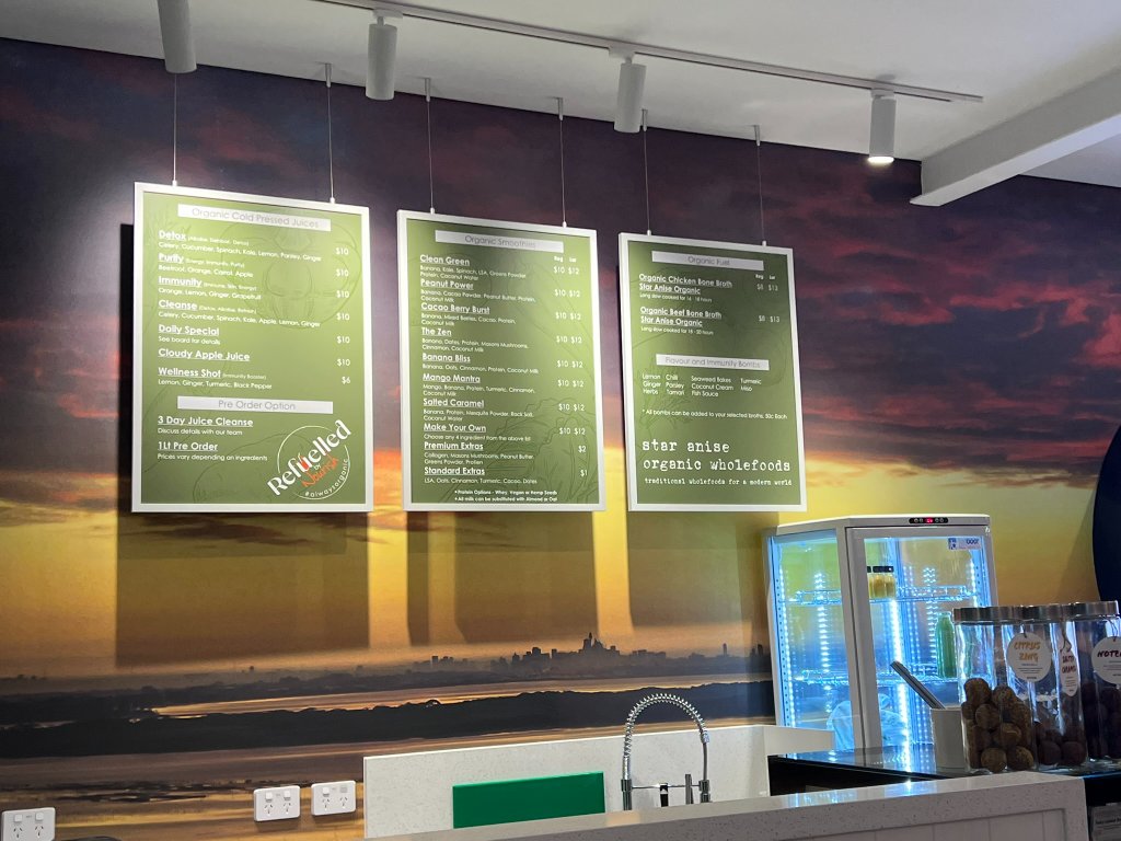 Nourish Organic Marketplace — photo 7: 3D Wall Signage, Illuminated Lightboxes, Window Graphics, Vinyl Decals, Fitout Signage